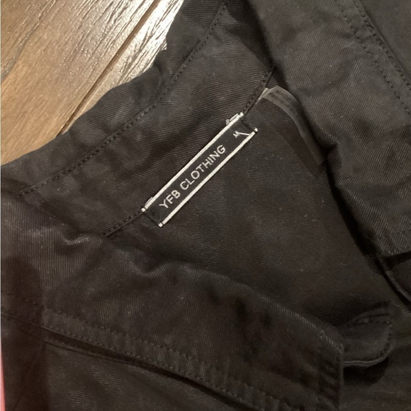 Young Fabulous & broke black Utility long sleeve Romper shorts yfb revolve M - Picture 8 of 11